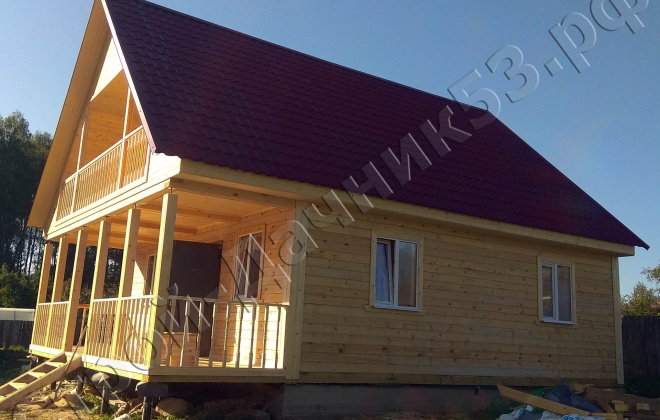2 Брусовой дом  К-39, 8×10, 140 м², Московская область,  Можайский район, деревня Некрасово (10)